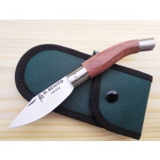 Navaja DON BENITO Punta con 2 virolas Acero Inox., Flores Cortes 7 cm. con funda de Nylon 13218FN