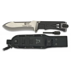 K25.cuchillo Tac.negro. Pedernal. H:14.6