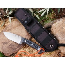 Cuchillo  JV CDA Axarquia Acero Mova 58 Micarta Negra Funda Cordura