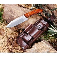 Cuchillo JV CDA Celtibero 2.0 Acero Mova 58 Cocobolo Funda Cuero 