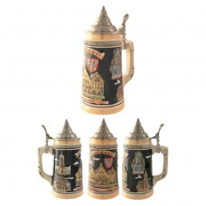 Jarra Decorativa de Cerveza Alemana Ceramica GERMANY-FRANKFURT  700 ml.